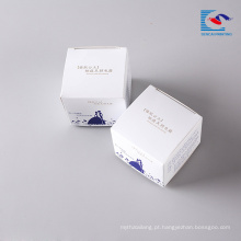 Empacotamento cosmético personalizado da caixa de papel do cartão de papel branco